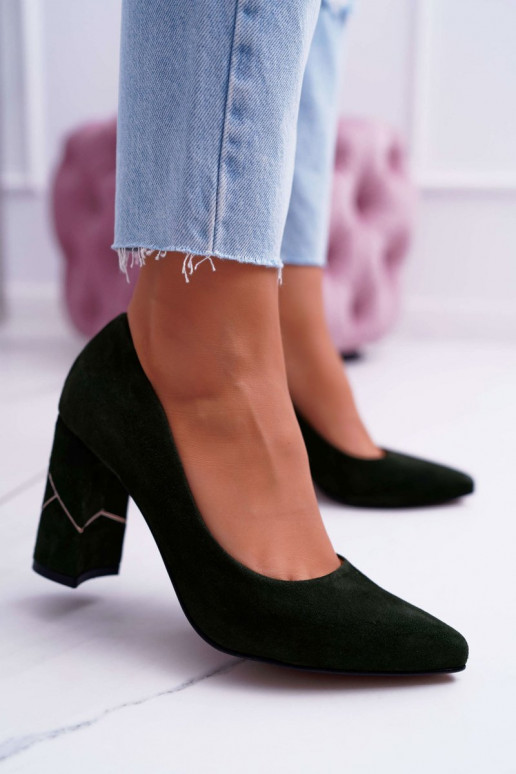 Sapato Feminino Laura Messi de camurça cor verde 2050 Sapato Feminino Laura Messi de camurça cor verde 2050