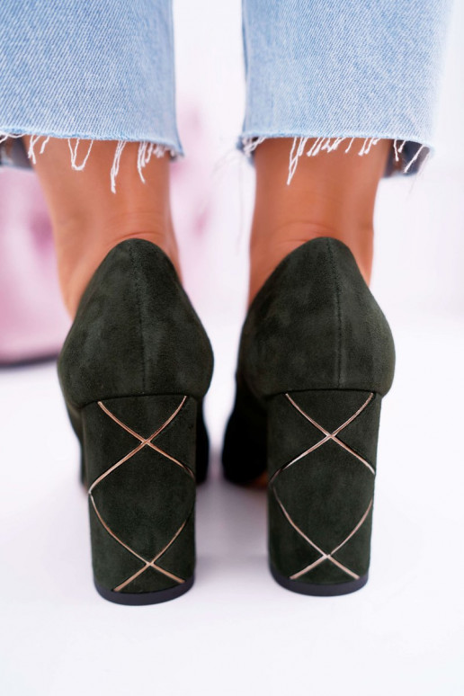 Sapato Feminino Laura Messi de camurça cor verde 2050 Sapato Feminino Laura Messi de camurça cor verde 2050