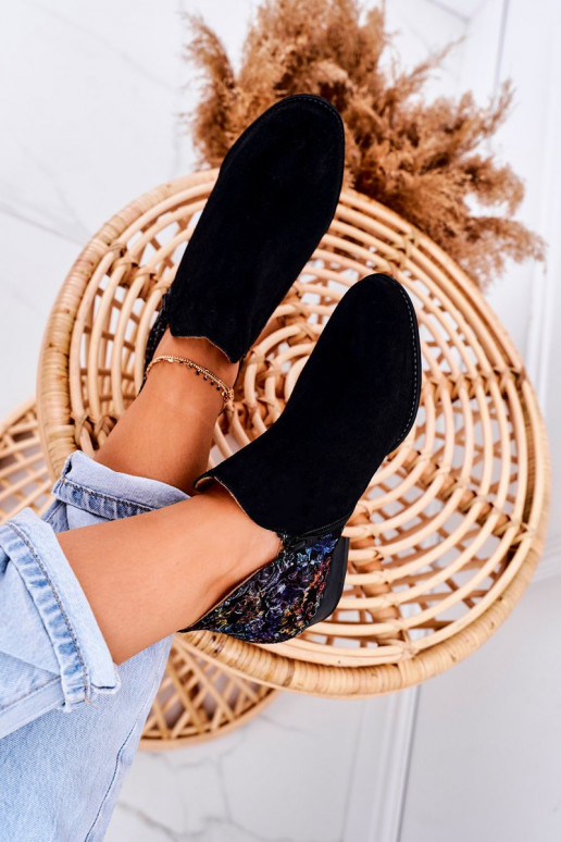 Botas femininas Tem que serciejka cor preta com flores 04091-57 Botas femininas Tem que serciejka cor preta com flores 04091-57