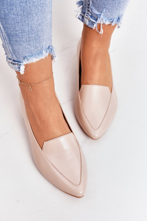 Mocassins com salto dourado Laura Messi 2013 bege Mocassins com salto dourado Laura Messi 2013 bege