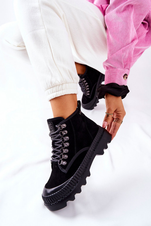 Pele sapato Botas Big Star II274363 cor preta