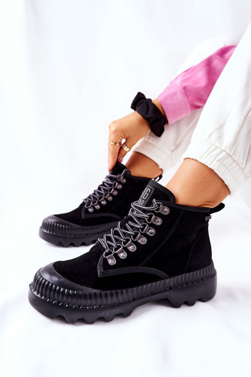 Pele sapato Botas Big Star II274363 cor preta