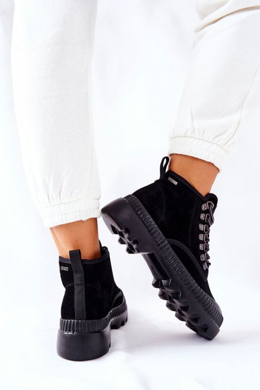 Pele sapato Botas Big Star II274363 cor preta