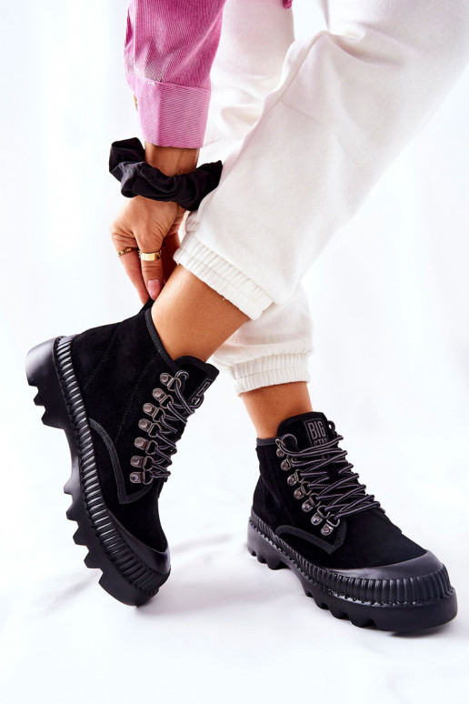 Pele sapato Botas Big Star II274363 cor preta