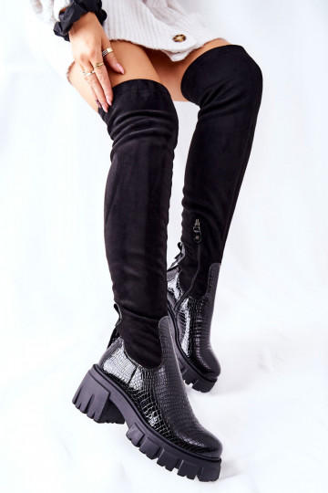Pele botas Tem que serciejka  cor preta 05260-01