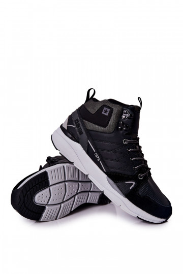 Botas altas estilo esportivo masculinas Big Star II174223 pretas 2