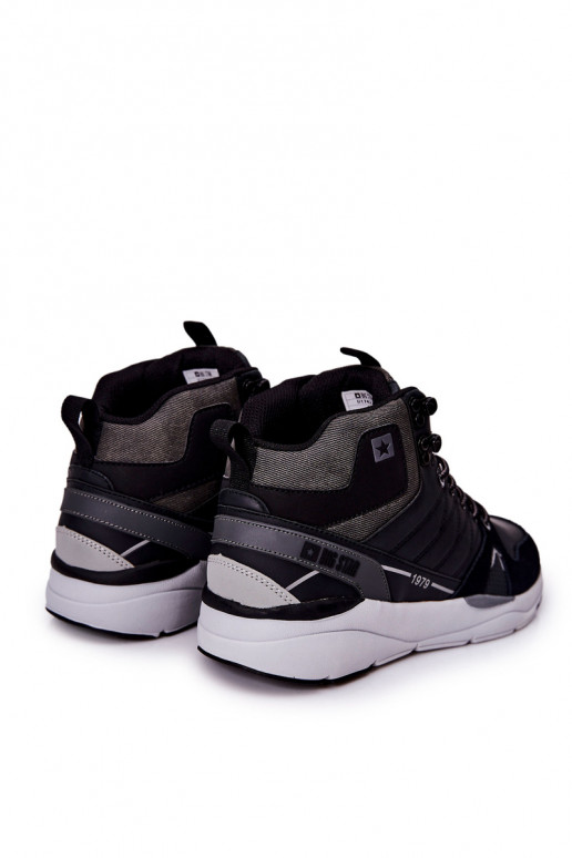 Alto Calçados masculinos estilo esportivo Big Star II174223 cor preta Alto Calçados masculinos estilo esportivo Big Star II174223 cor preta