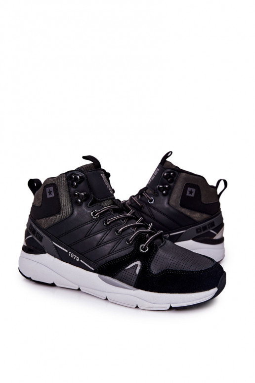 Alto Calçados masculinos estilo esportivo Big Star II174223 cor preta Alto Calçados masculinos estilo esportivo Big Star II174223 cor preta