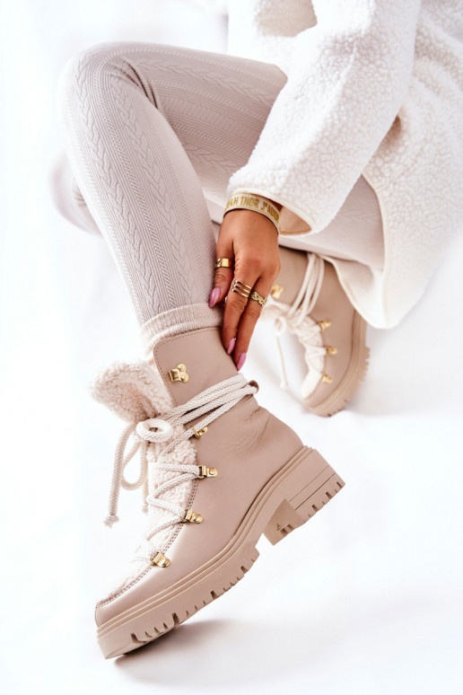 Pele Botas sapato com alças LeParaski cor de marfim 3116 Pele Botas sapato com alças LeParaski cor de marfim 3116