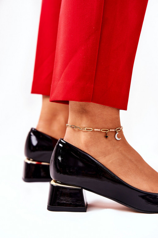 Pele com efeito verniz Sapato LeParaski 3118 cor preta Pele com efeito verniz Sapato LeParaski 3118 cor preta