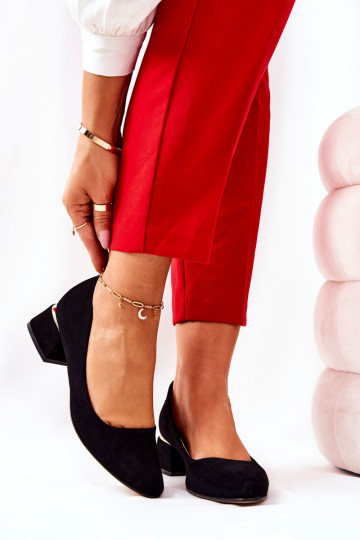 Sapatos de camurça LeParaski 3118 cor preta