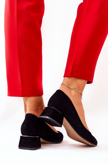 Sapatos de camurça LeĮskis 3118 pretos 2