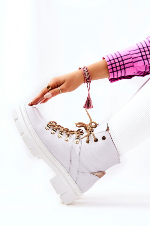 Pele aquecimento Botas Branco-bege Brescia Pele aquecimento Botas Branco-bege Brescia