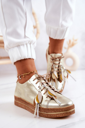 Pele sapato Tem que serciejka 04550-25 cor dourada