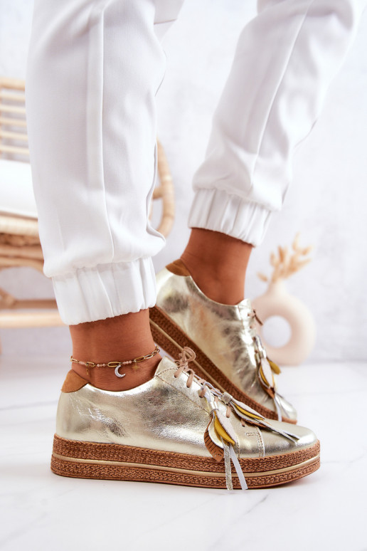 Pele sapato Tem que serciejka 04550-25 cor dourada