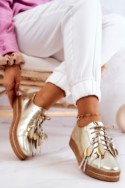 Pele sapato Tem que serciejka 04550-25 cor dourada