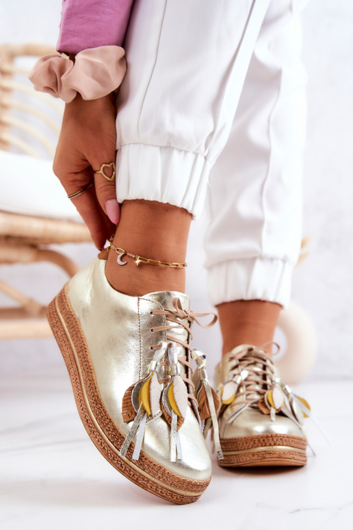 Pele sapato Tem que serciejka 04550-25 cor dourada