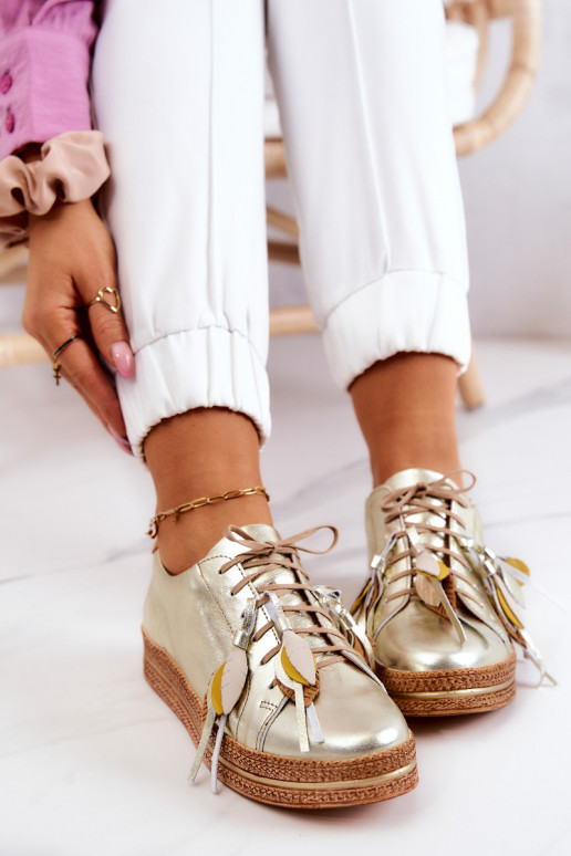 Pele sapato Tem que serciejka 04550-25 cor dourada