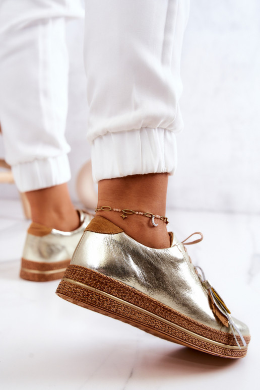 Pele sapato Tem que serciejka 04550-25 cor dourada
