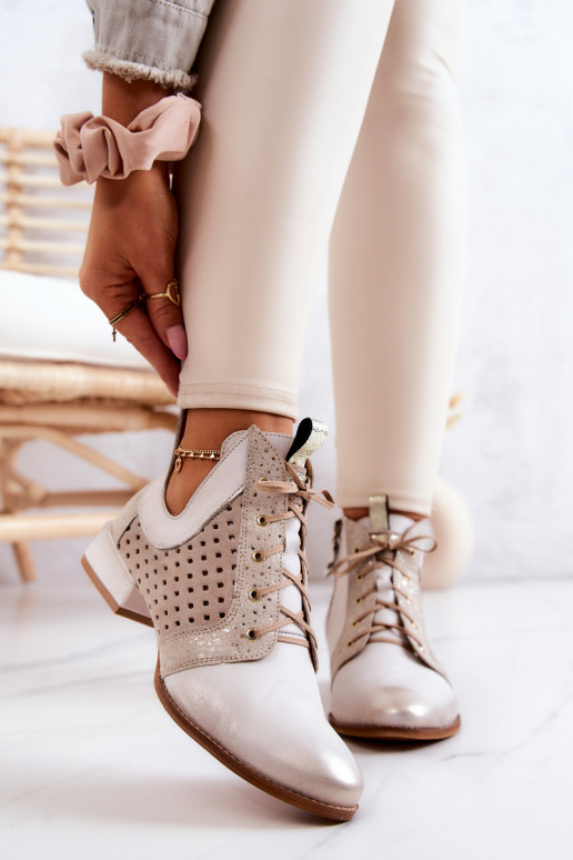 Pele Botas Calçados Tem que serciejka 05541-25 cor de marfim