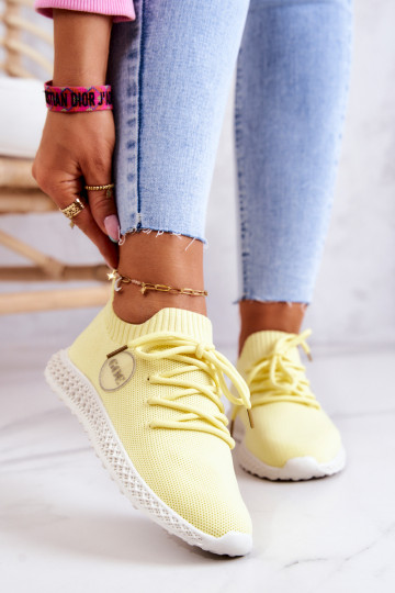 Feminino Estilo esportivo sapato GOE JJ2N4150 cor amarela 2