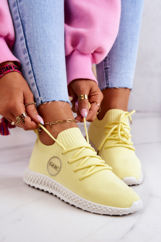 Feminino Estilo esportivo sapato GOE JJ2N4150 cor amarela Feminino Estilo esportivo sapato GOE JJ2N4150 cor amarela