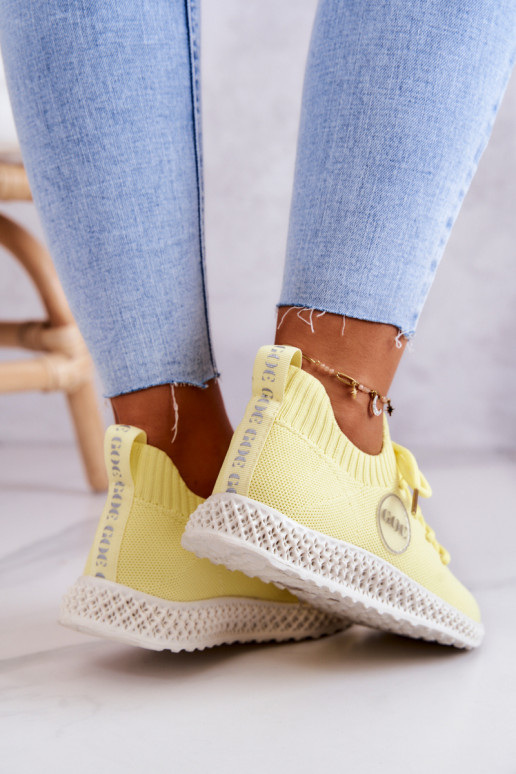 Feminino Estilo esportivo sapato GOE JJ2N4150 cor amarela Feminino Estilo esportivo sapato GOE JJ2N4150 cor amarela