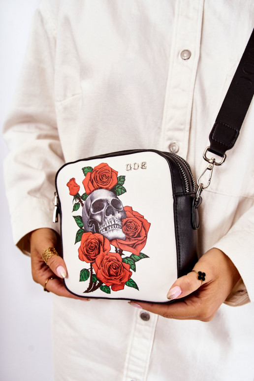 Bolsa de couro Carteiro EM Imprimir GOE ZNJ012 Preto e-Branco Bolsa de couro Carteiro EM Imprimir GOE ZNJ012 Preto e-Branco