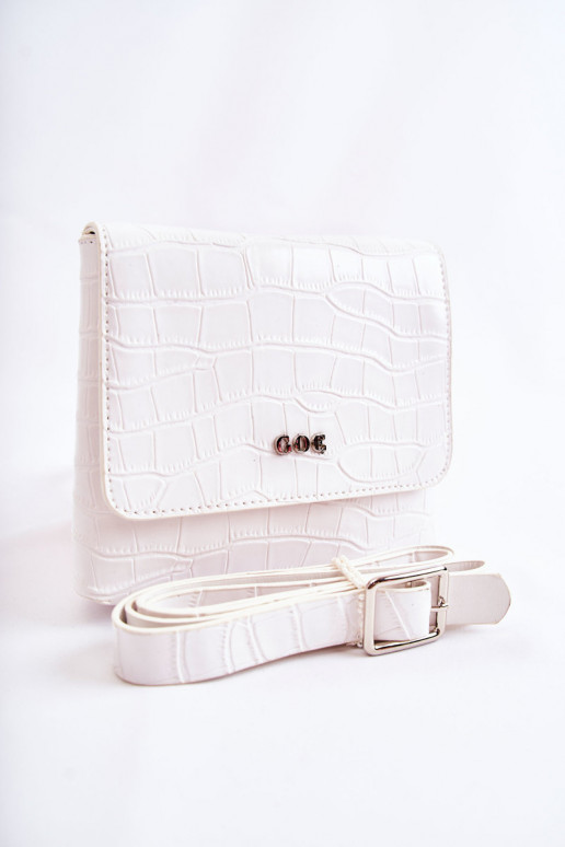 Skórzana Uma bolsa pequena GOE ZNJ035 Branco Skórzana Uma bolsa pequena GOE ZNJ035 Branco