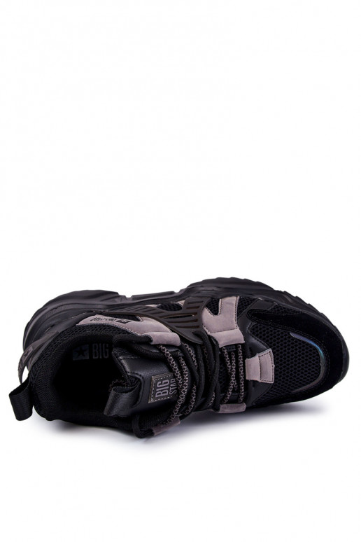  Tem que sercho Estilo esportivo sapato Big Star KK174054 cor preta