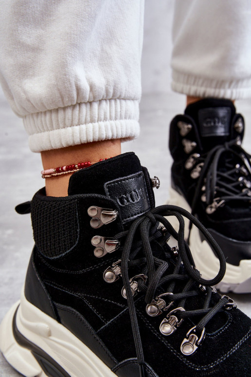 Feminino Alto tênis GOE KK2N4098 cor preta Feminino Alto tênis GOE KK2N4098 cor preta