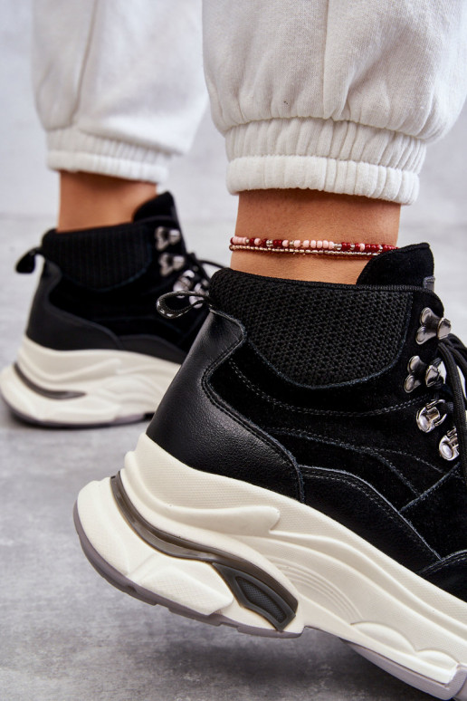 Feminino Alto tênis GOE KK2N4098 cor preta Feminino Alto tênis GOE KK2N4098 cor preta