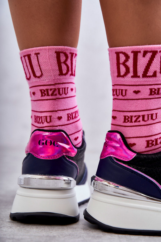 Feminino tênis Em uma cunha GOE KK2N4081 Preto e-azul escuro Feminino tênis Em uma cunha GOE KK2N4081 Preto e-azul escuro