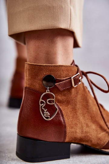 Botas femininas Calçados Tem que serciejka 5743A-29 cor marrom 2