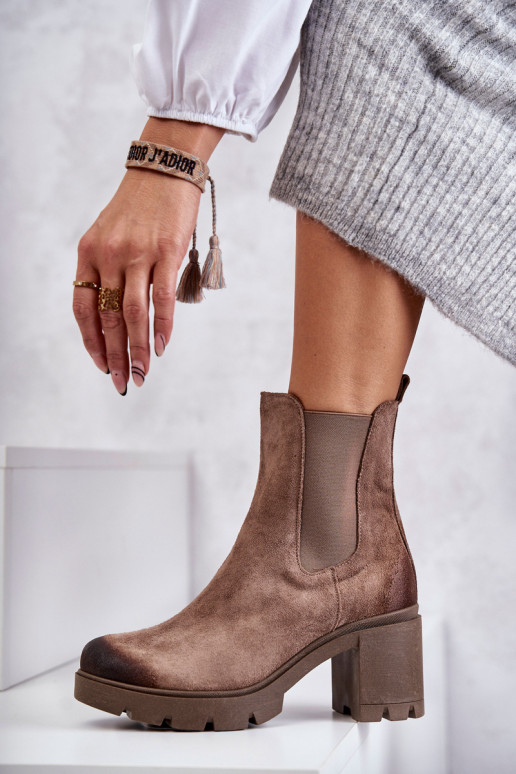 de camurça Feminino Botas com uma plataforma bege Lemar Tem que serrtine de camurça Feminino Botas com uma plataforma bege Lemar Tem que serrtine