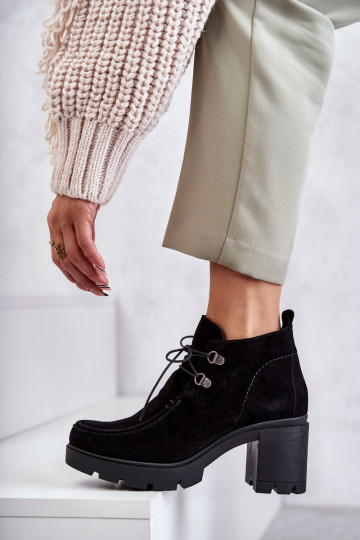 Feminino Sapatos de camurça com alças cor preta Lemar Tem que serrianne 2