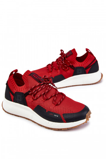 Tênis esportivos masculinos vermelhos Big Star KK174013 2
