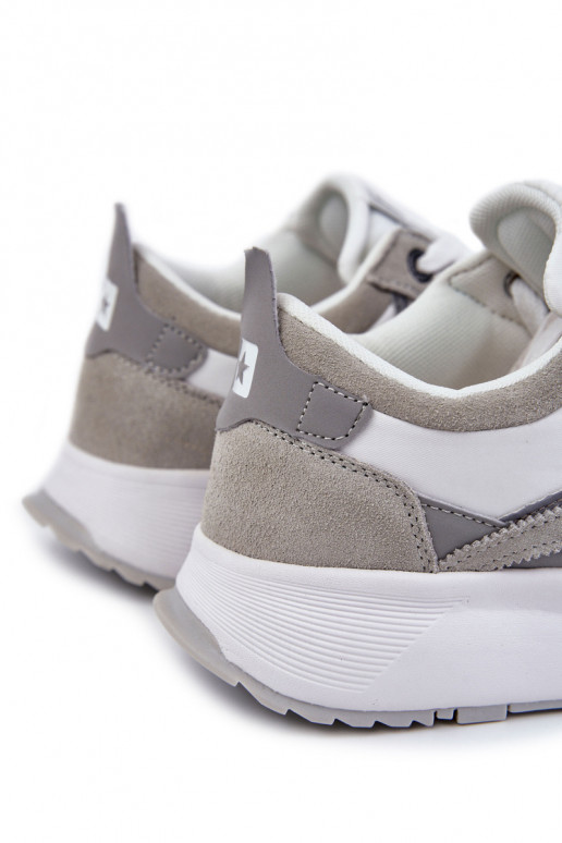 Tem que sercho Estilo esportivo sapato Big Star KK174021 Branco-cor cinza