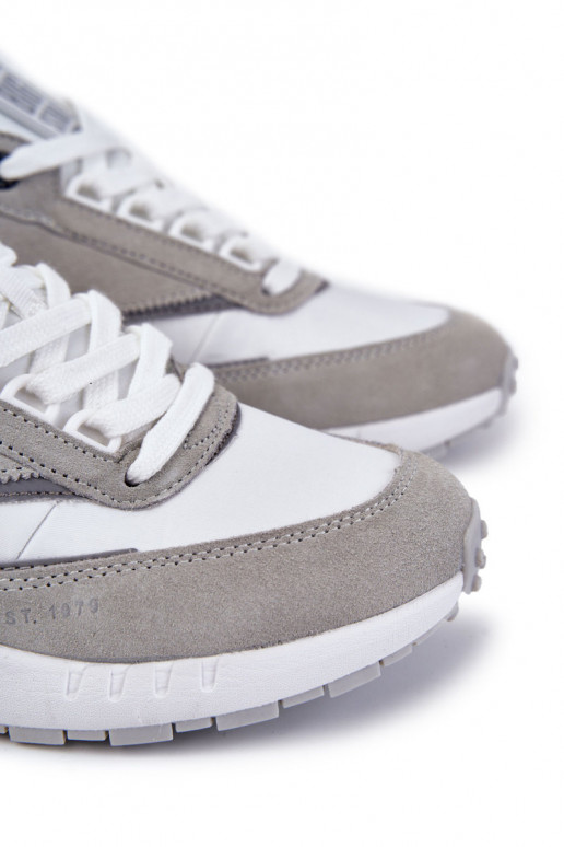 Tem que sercho Estilo esportivo sapato Big Star KK174021 Branco-cor cinza