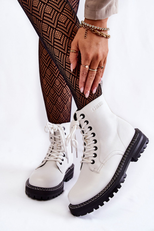 Feminino Botas com uma plataforma Big Star KK274539 cor branca