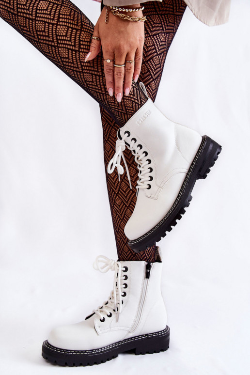 Feminino Botas com uma plataforma Big Star KK274539 cor branca