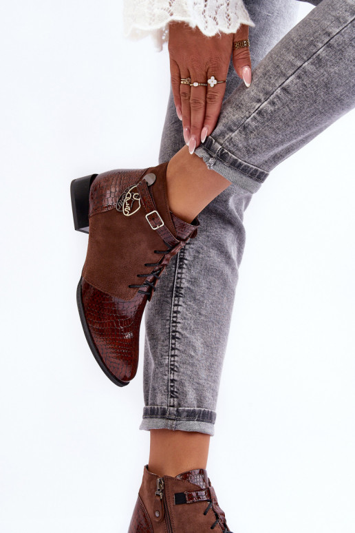 Botas femininas Calçados Tem que serciejka 5743A-02 cor marrom Botas femininas Calçados Tem que serciejka 5743A-02 cor marrom
