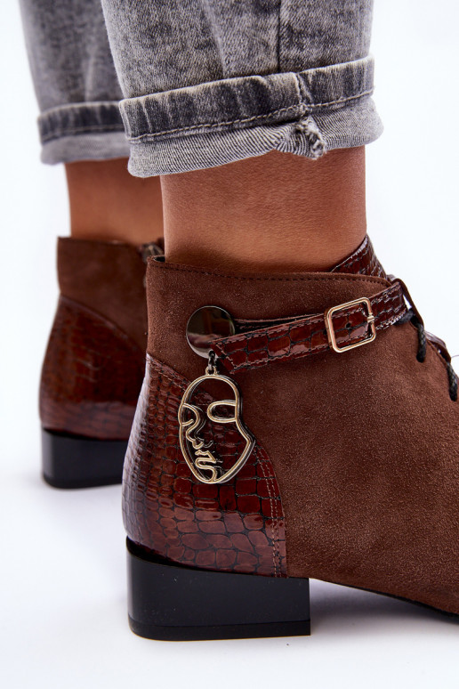 Botas femininas Calçados Tem que serciejka 5743A-02 cor marrom Botas femininas Calçados Tem que serciejka 5743A-02 cor marrom