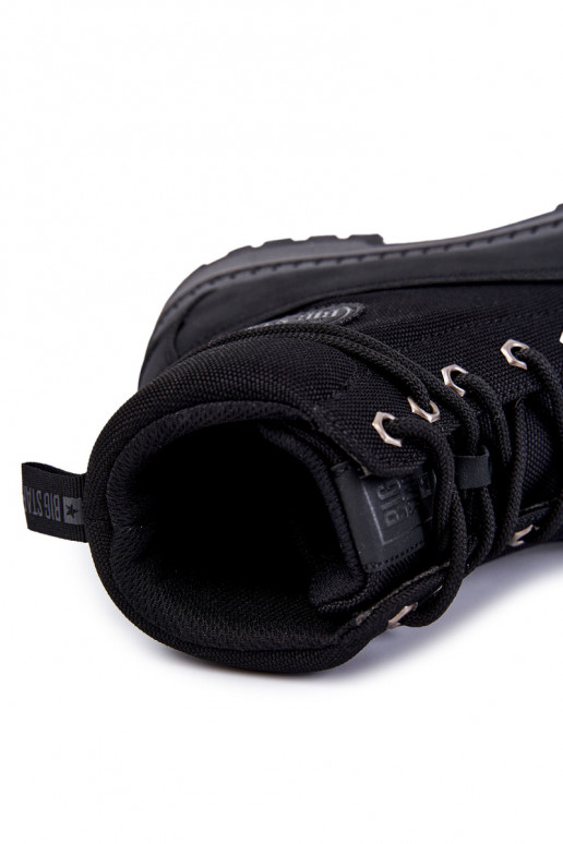 Tem que sercho Botas sapato Memory Foam Big Star KK174206 cor preta Tem que sercho Botas sapato Memory Foam Big Star KK174206 cor preta