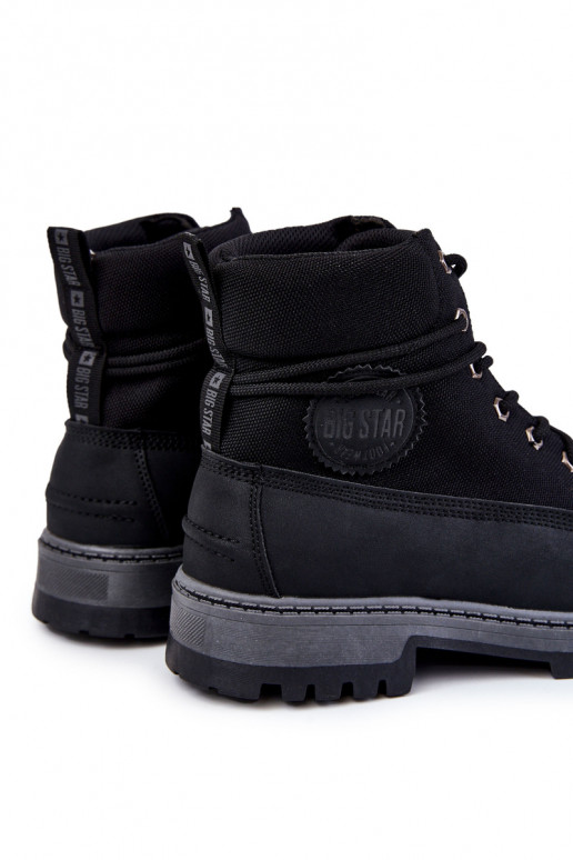 Tem que sercho Botas sapato Memory Foam Big Star KK174206 cor preta Tem que sercho Botas sapato Memory Foam Big Star KK174206 cor preta