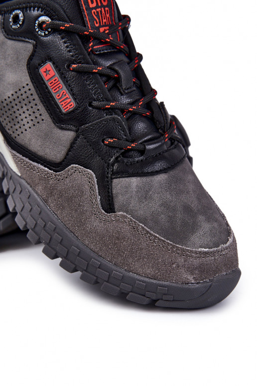 Tem que sercho À modalo clássico tênis Memory Foam Big Star KK174271 cor cinza