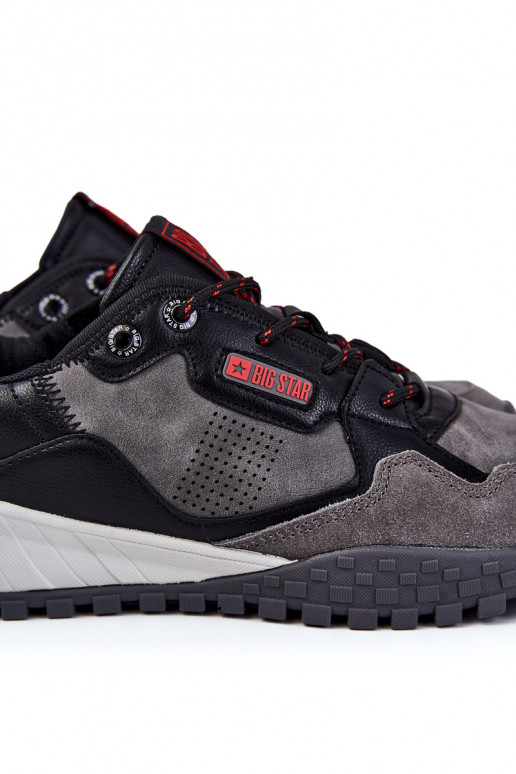 Tem que sercho À modalo clássico tênis Memory Foam Big Star KK174271 cor cinza