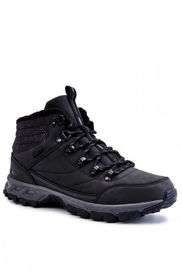 Botas masculinas aquecidas de caminhada Cross Jeans KK1R4022C cor preta