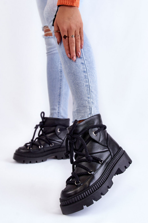 Feminino Elegante Botas Botas de neve cor preta Kallen Feminino Elegante Botas Botas de neve cor preta Kallen