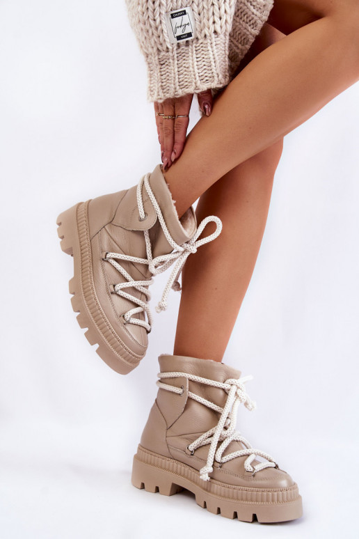 Feminino Elegante Botas Botas de neve bege Kallen Feminino Elegante Botas Botas de neve bege Kallen